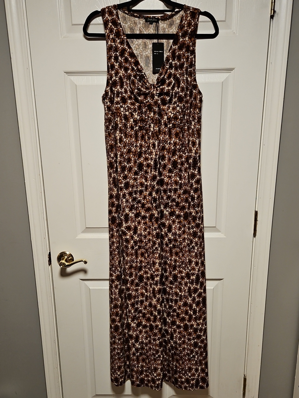 Just Love Sleeveless Stone Print Maxi Dress
